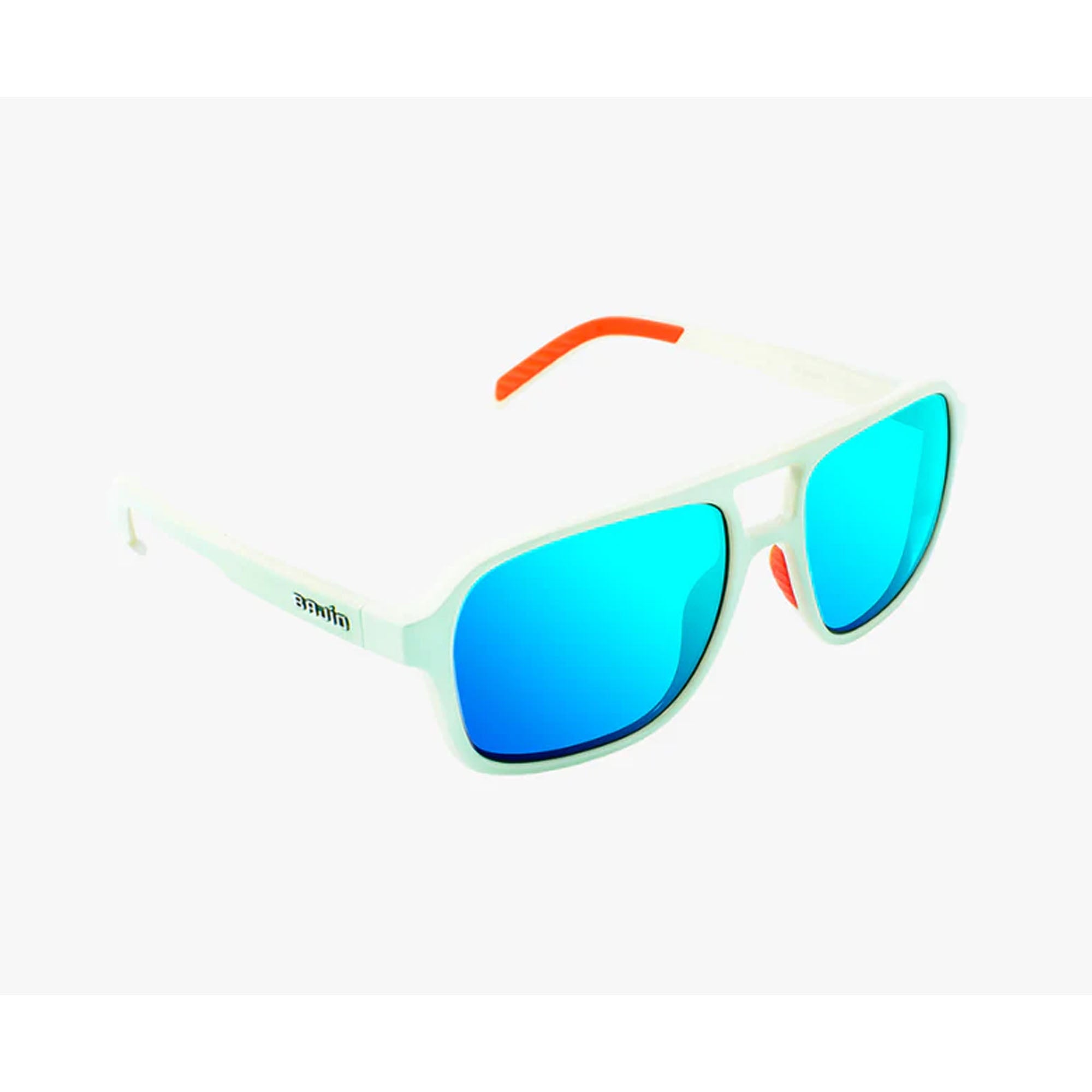 Bajio 12 South Large Women's Sunglasses - Blue Crèam Gloss/Blue Mirror Polarized