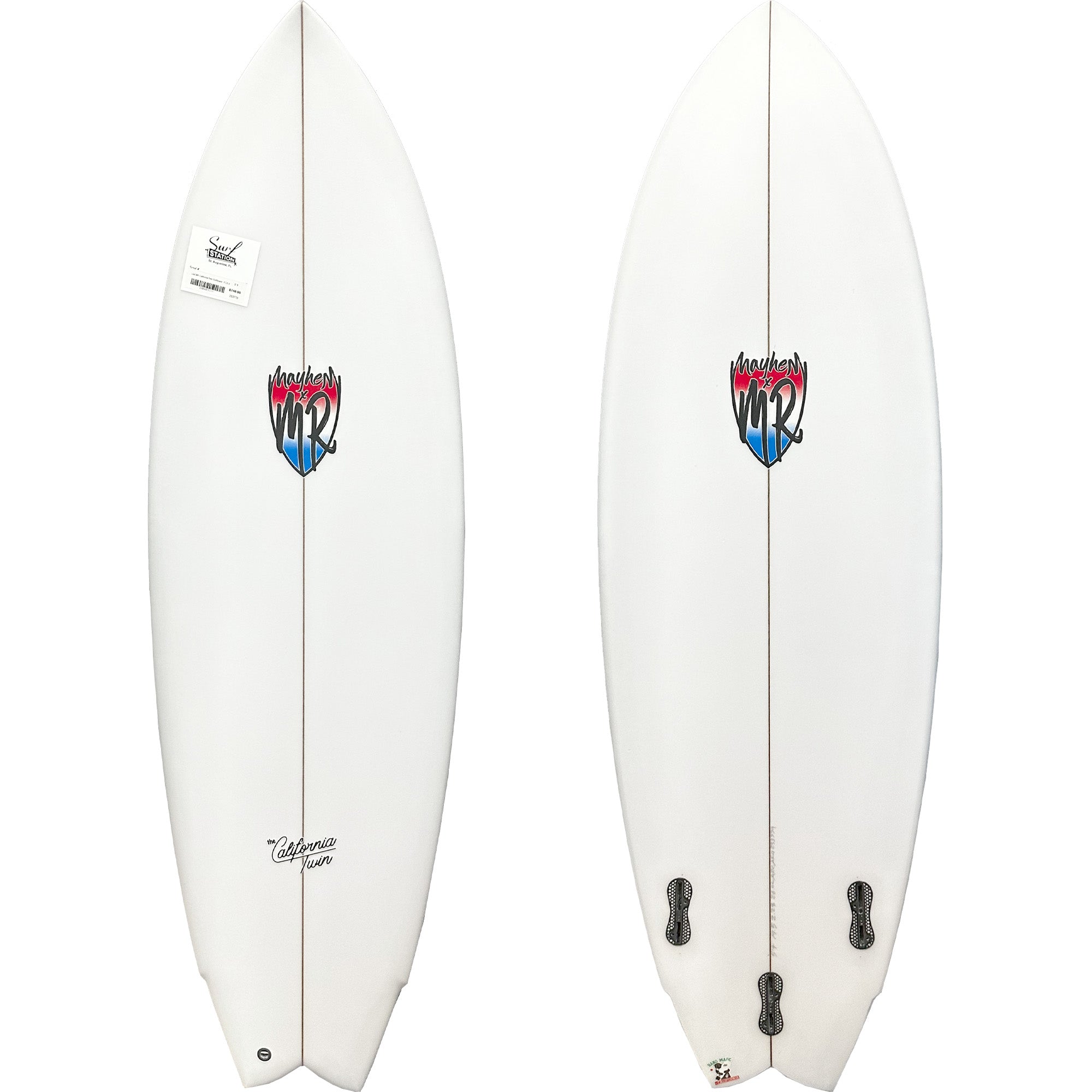 Lost MR California Twin Swallow 5'4 Surfboard - FCS II