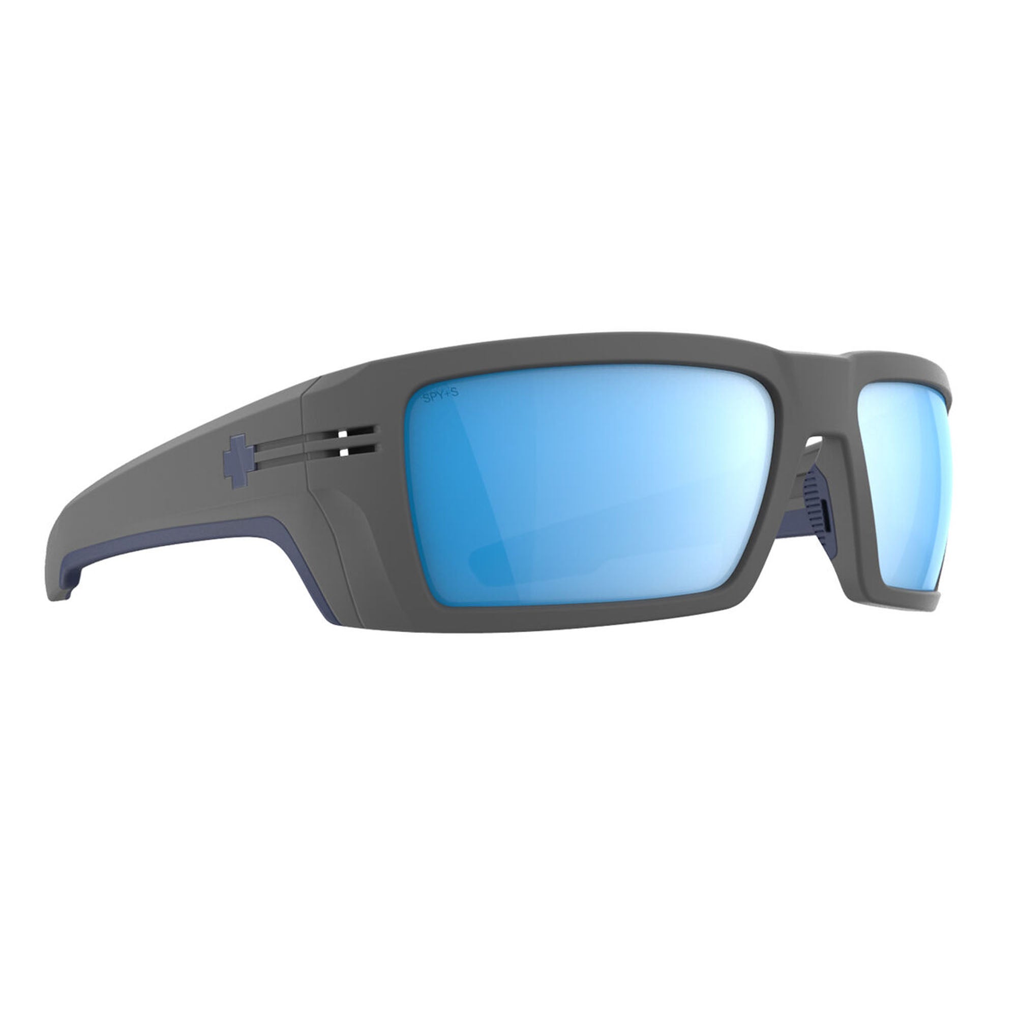 Spy Rebar ANSI Men's Sunglasses - Matte Gray/Happy Boost Ice Blue Mirror Polarized