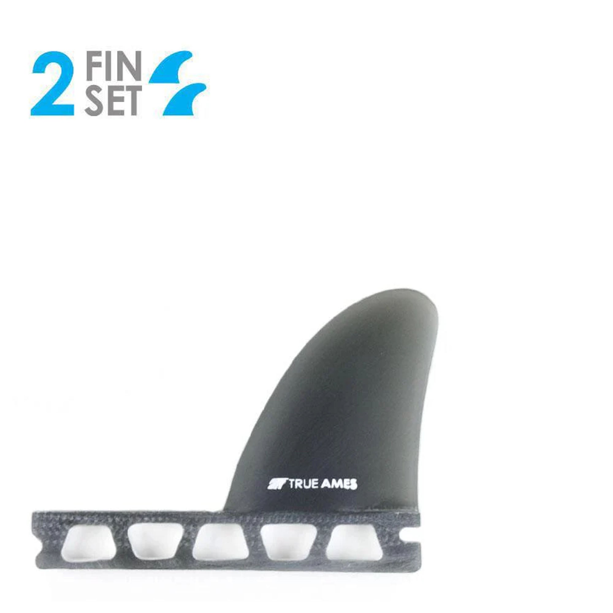 True Ames Side Bite 2.6" Futures Fin Set - Smoke