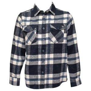 Surf Station 4th Street Men's L/S Flannel Shirt - Navy