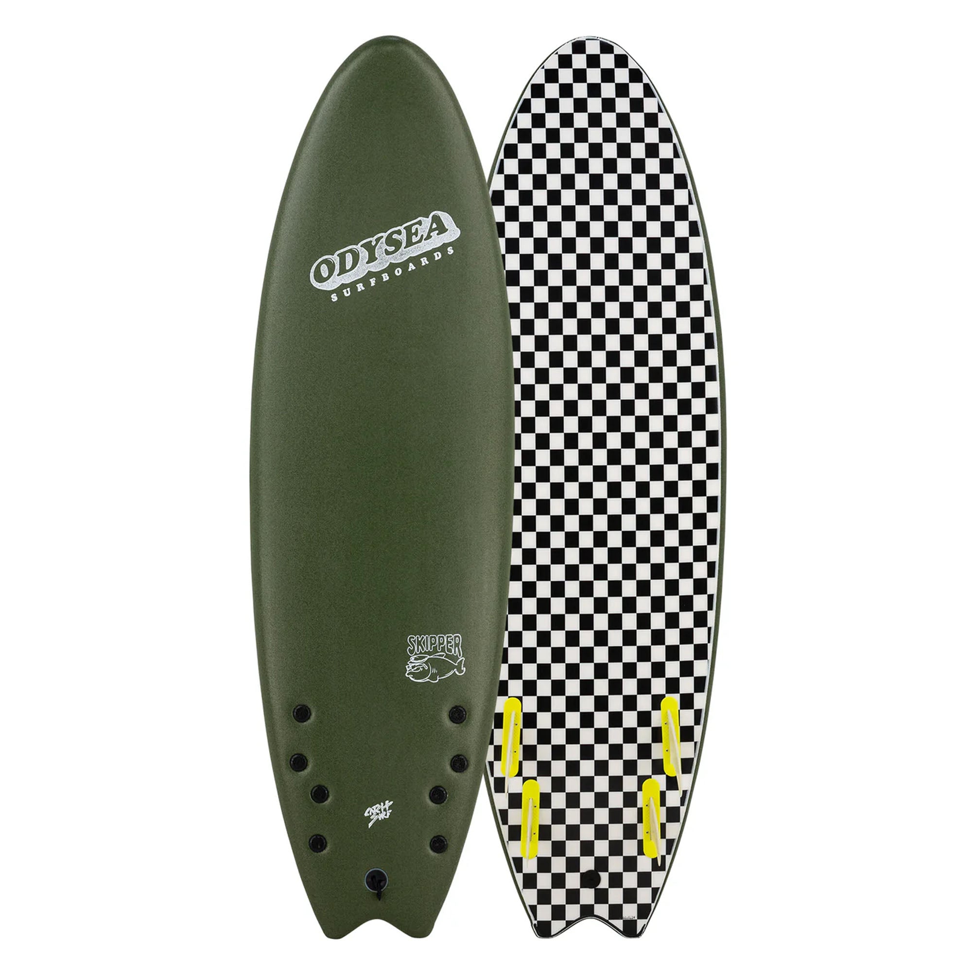 Catch Surf Odysea Skipper 6'0 Quad Soft Surfboard - Military Green