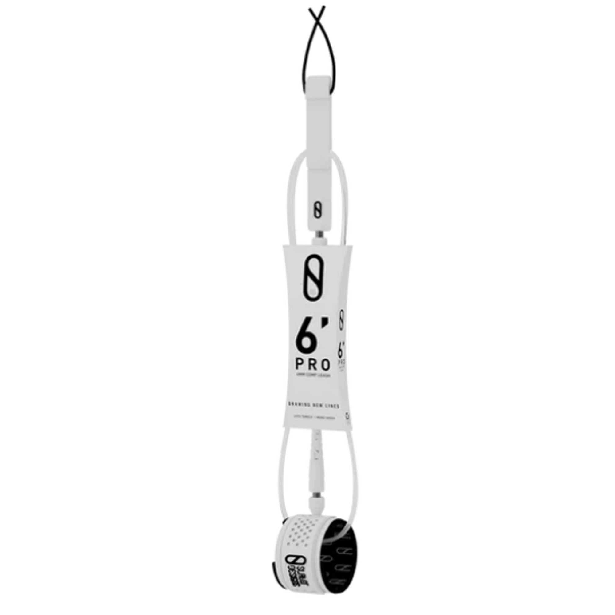 Slater Designs Comp 6' Surfboard Leash - White