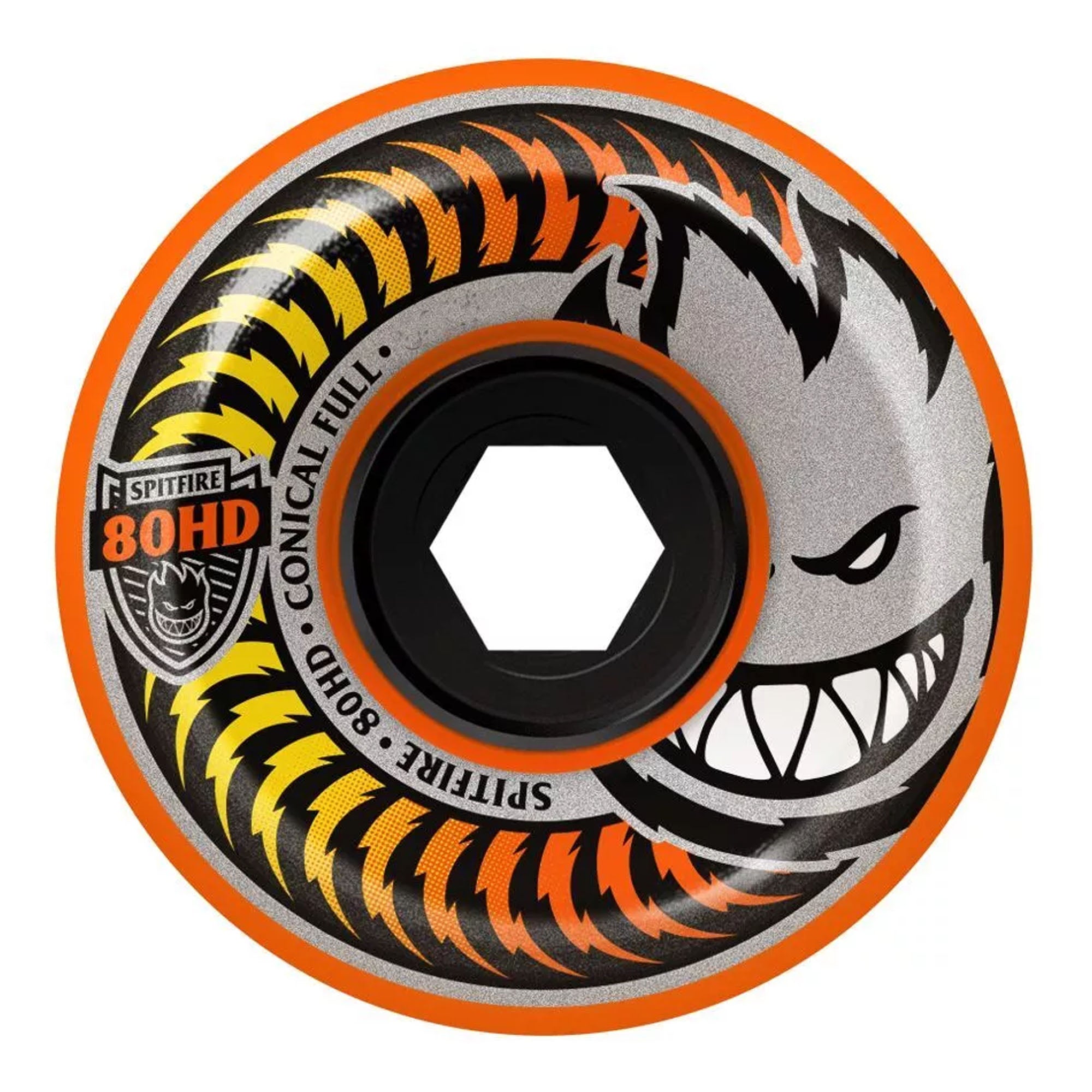 Spitfire Fade Conical 58mm 80HD Skateboard Wheels - Orange