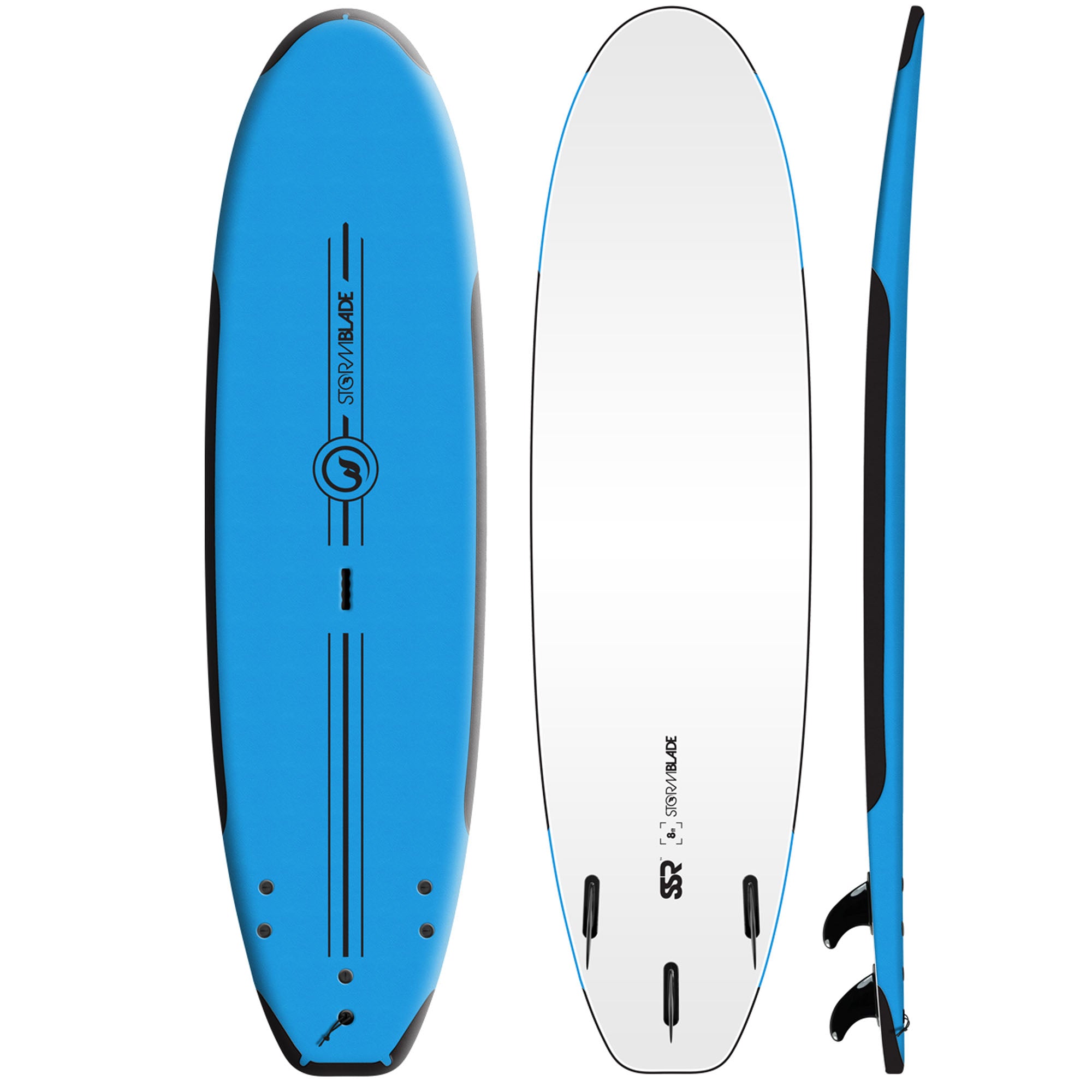 Storm Blade SSR 8'0 Soft Surfboard - Azule Blue