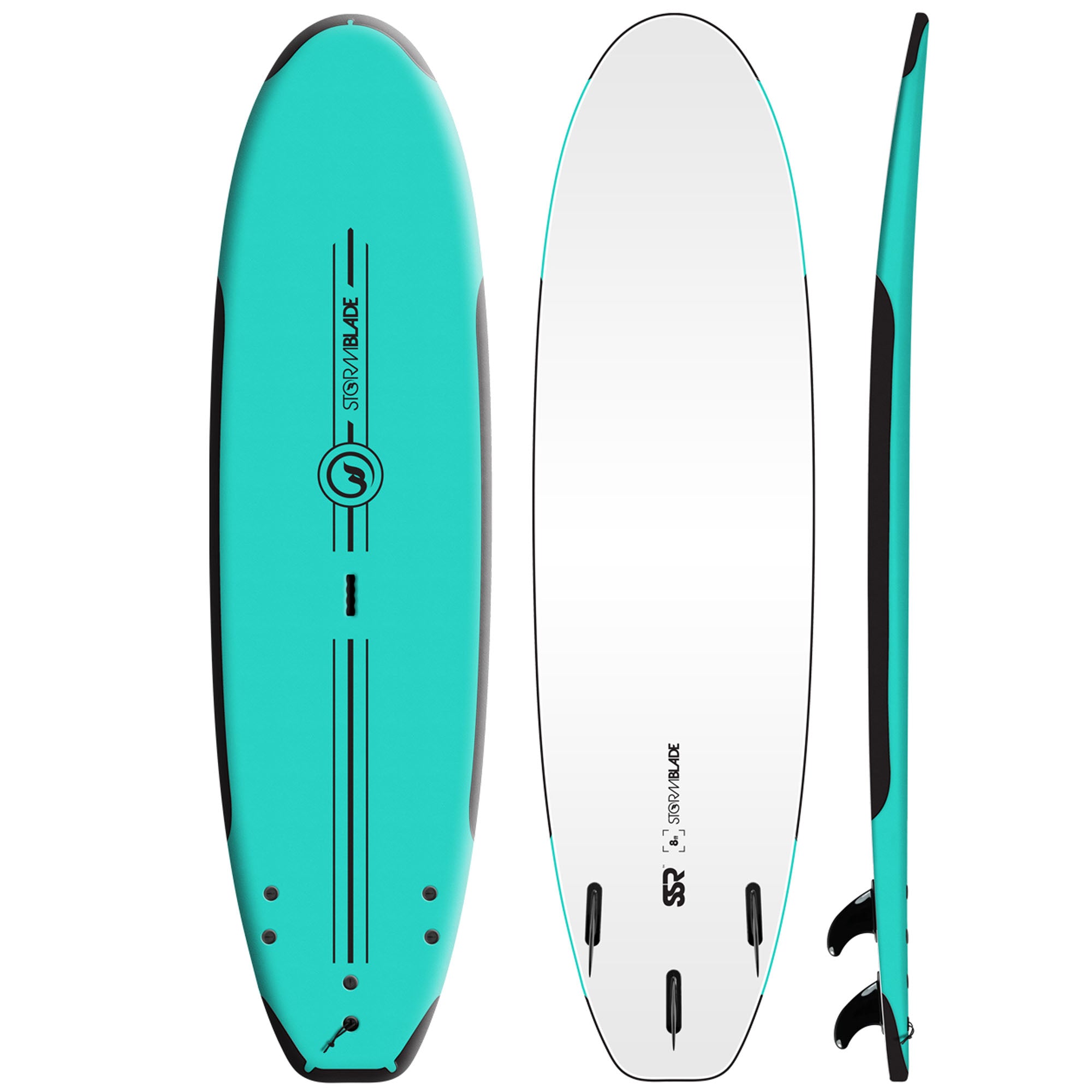 Storm Blade SSR 8'0 Soft Surfboard - Turquoise