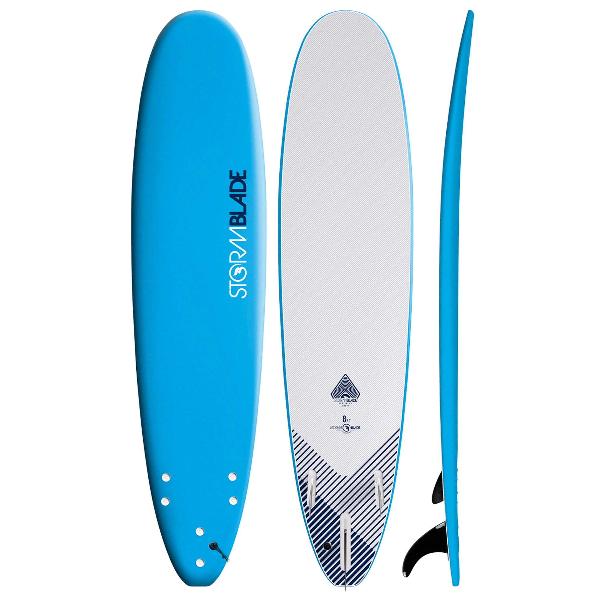 Storm Blade Classic 8'0 Soft Surfboard - Azure Blue