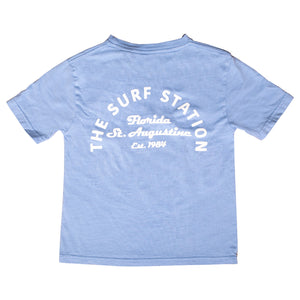 Surf Station Arch Logo 2.0 Youth Boy's S/S T-Shirt - Blue