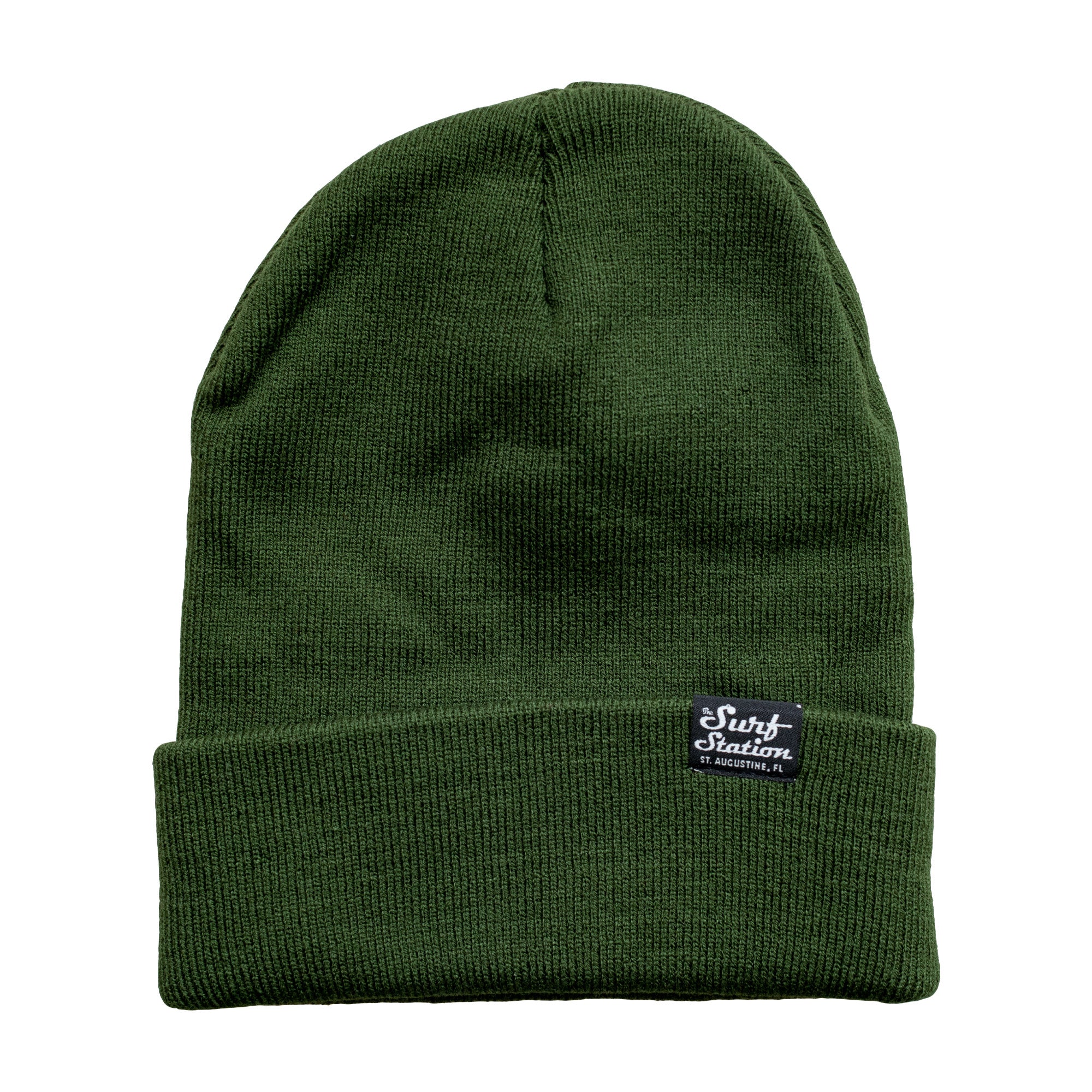 Surf Station Small Classic Logo Beanie - Army Green