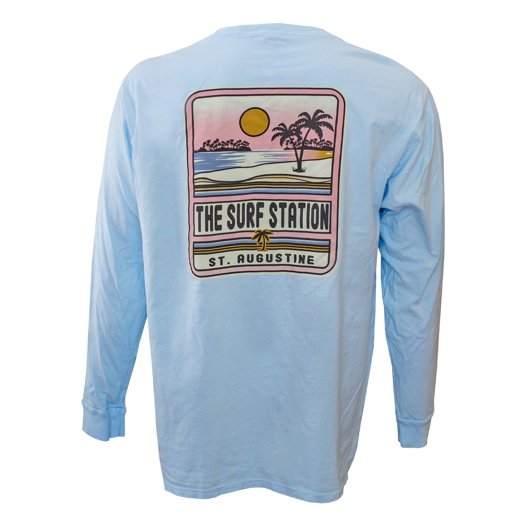 Surf Station Beach Life Men's L/S Shirt - Powder Blue