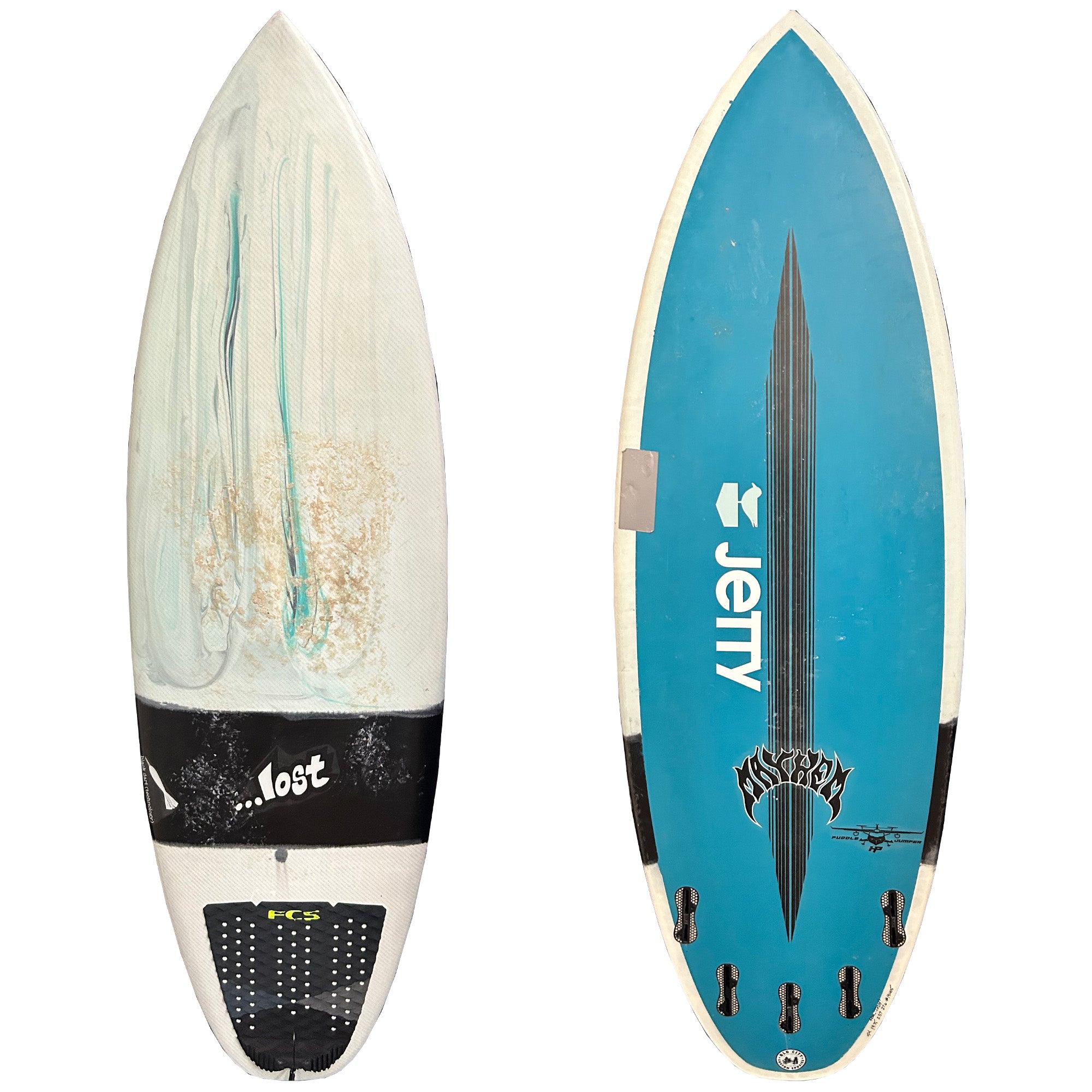 Lost Puddle Jumper 5'4 Black Dart Consignment Surfboard - FCS II