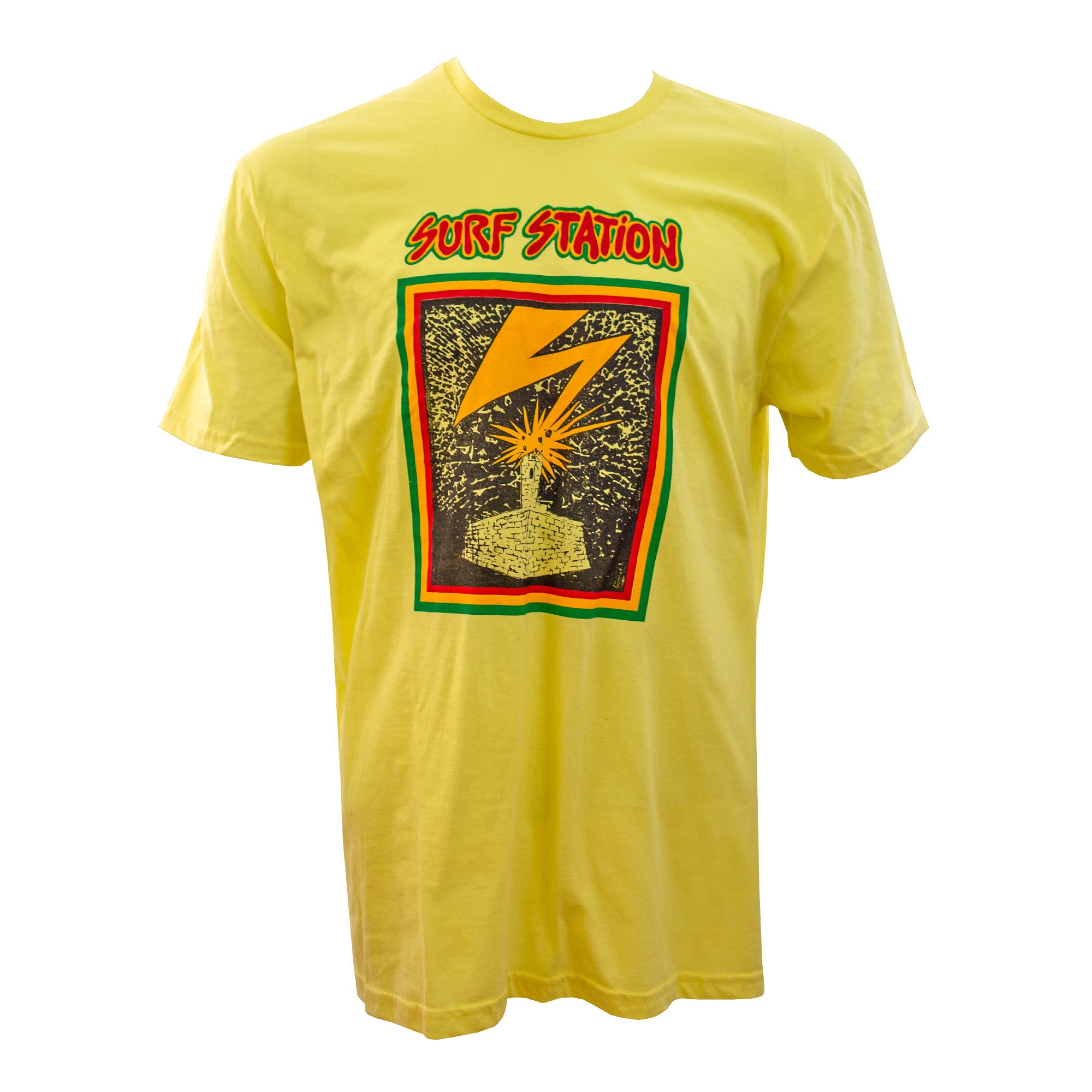 Surf Station Good Brains Men's S/S T-Shirt - Yellow