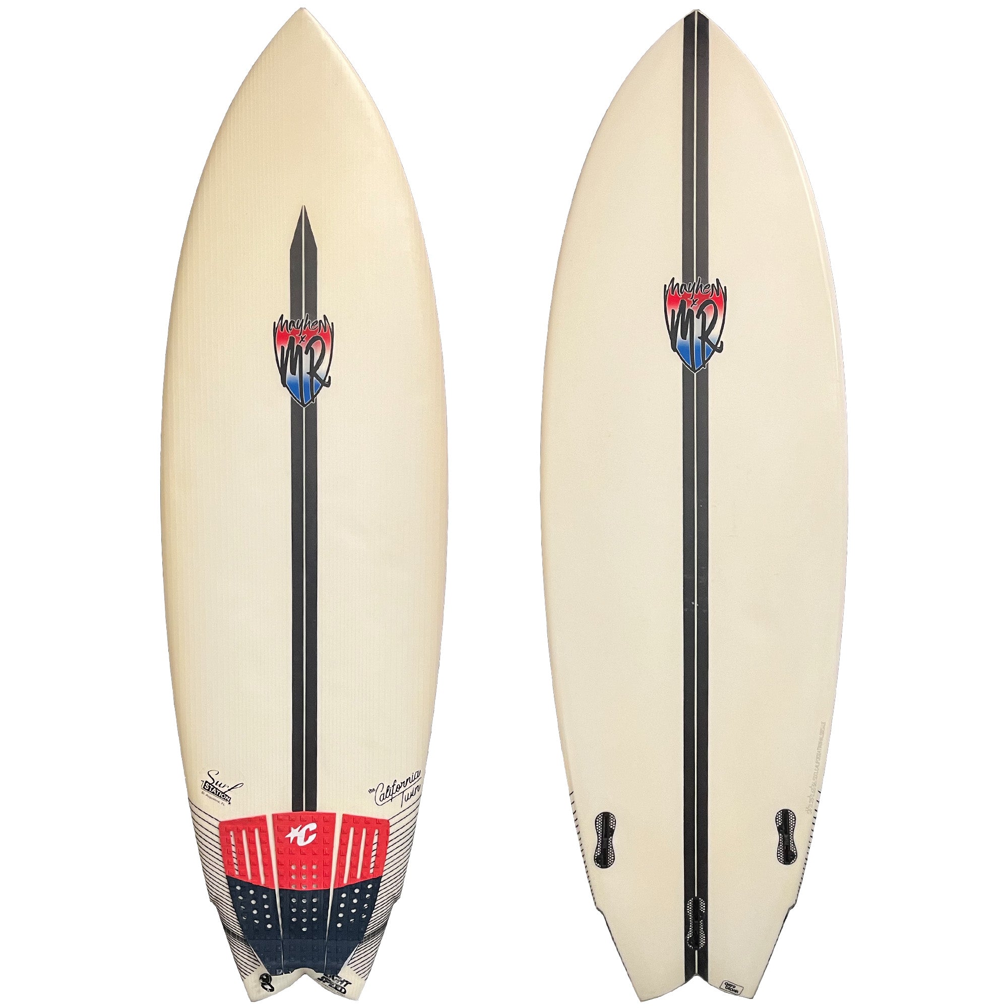 Lost MR Cali Twin Light Speed 5'11 Used Surfboard - FCS II