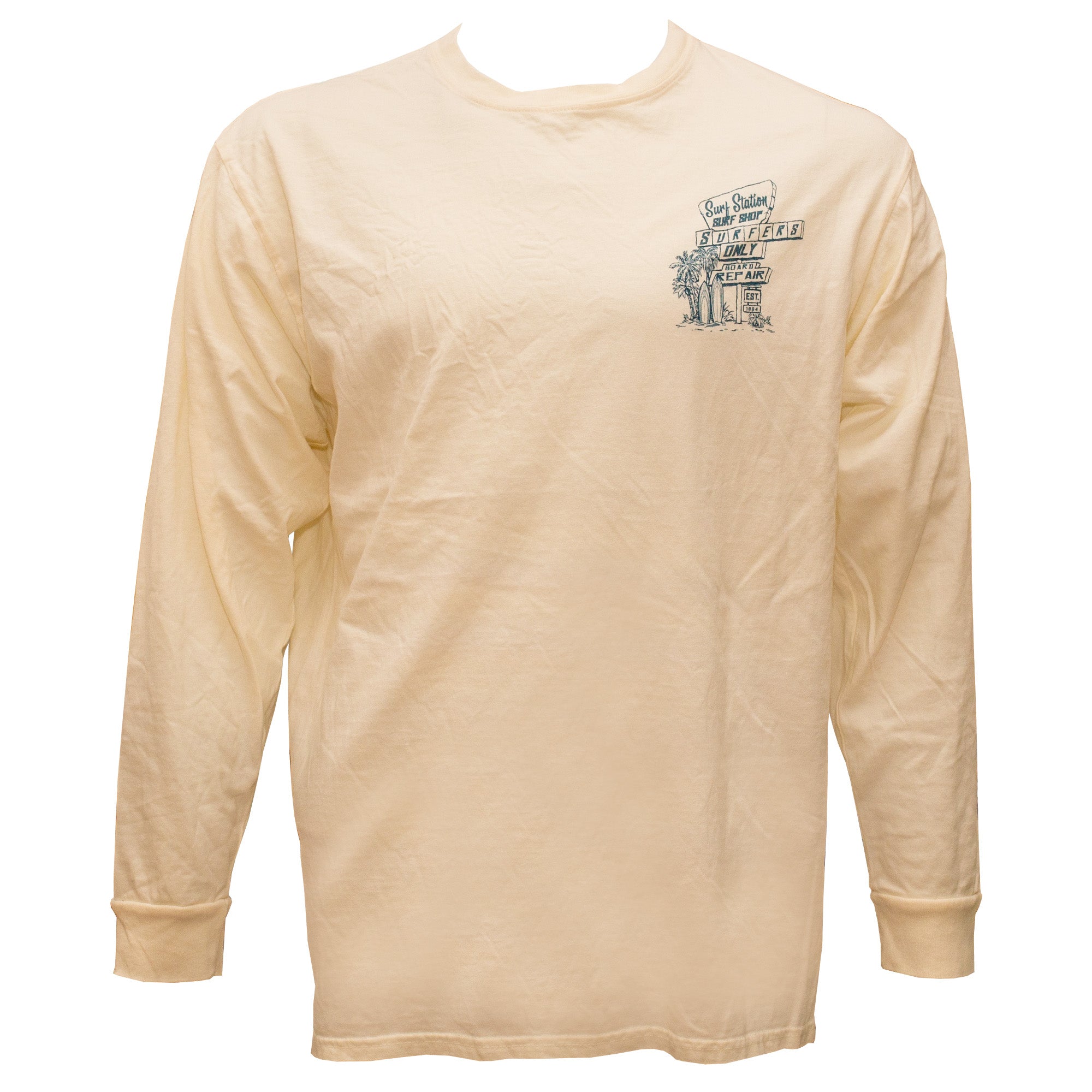 Surf Station Ding Repair & Surf Stop Men's L/S Shirt - Ivory