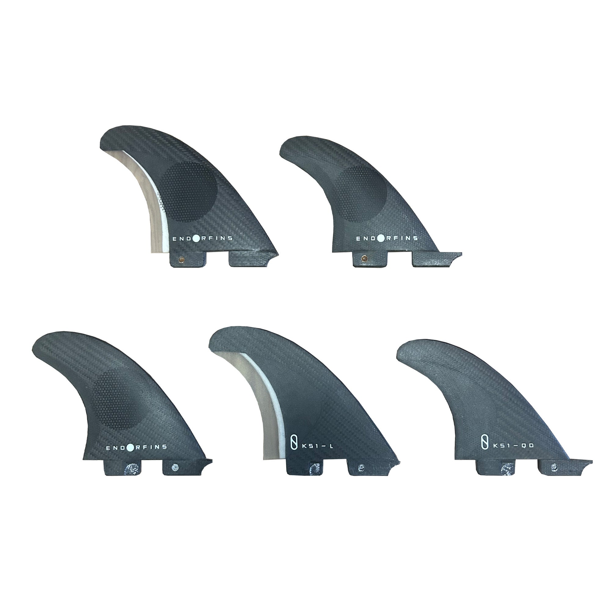 Endorfins KS-1 Quad Used Surfboard Fins - Black