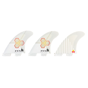 FCS II Channel Islands Performance Core Tri Surfboard Fins - Large/White Flame