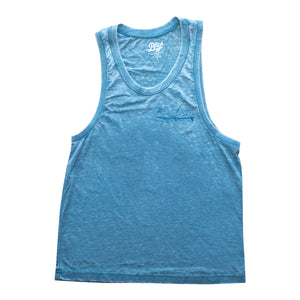 Surf Station Lady Logger Tank Top - Blue