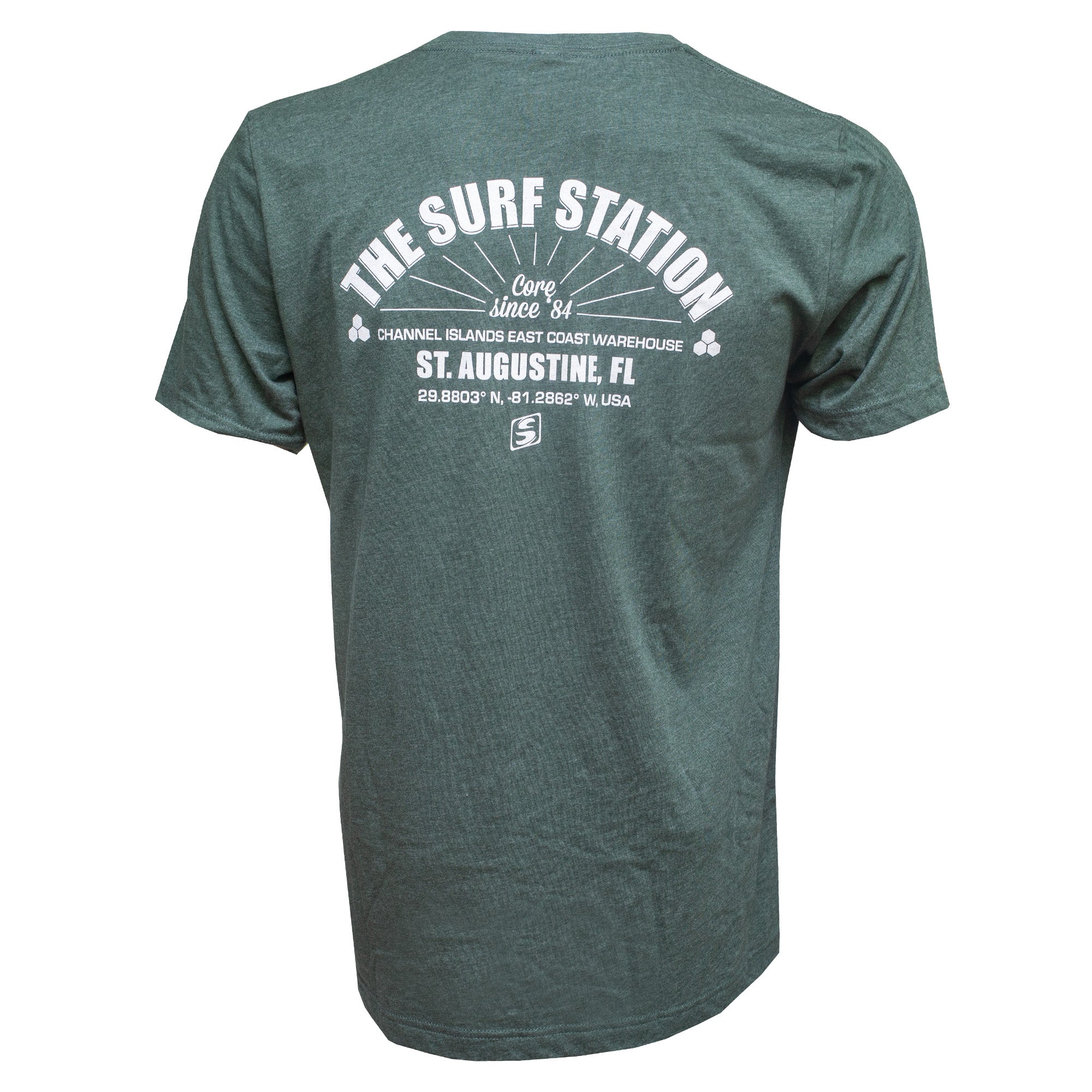 Surf Station Core Since 84 Men's T-Shirt - Heather Forest