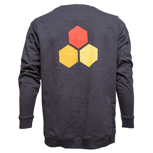 Channel Islands Classic Hex Crew Men's L/S Sweater - Charcoal