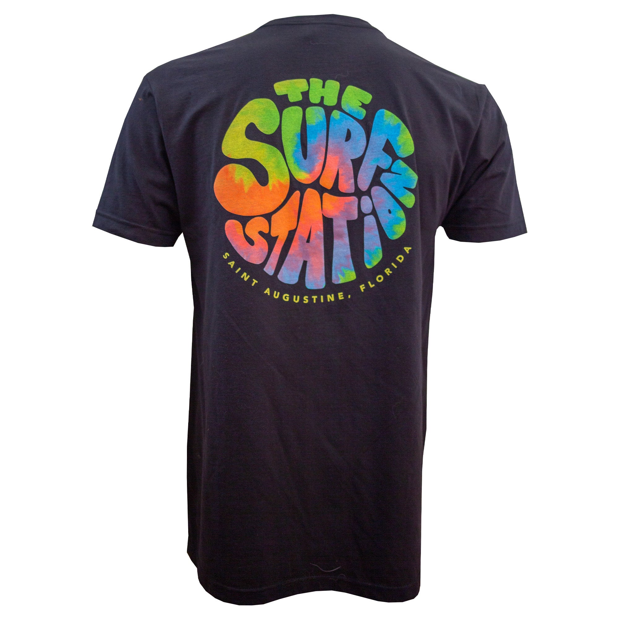 Surf Station Hippie Logo Men's S/S T-Shirt - Black