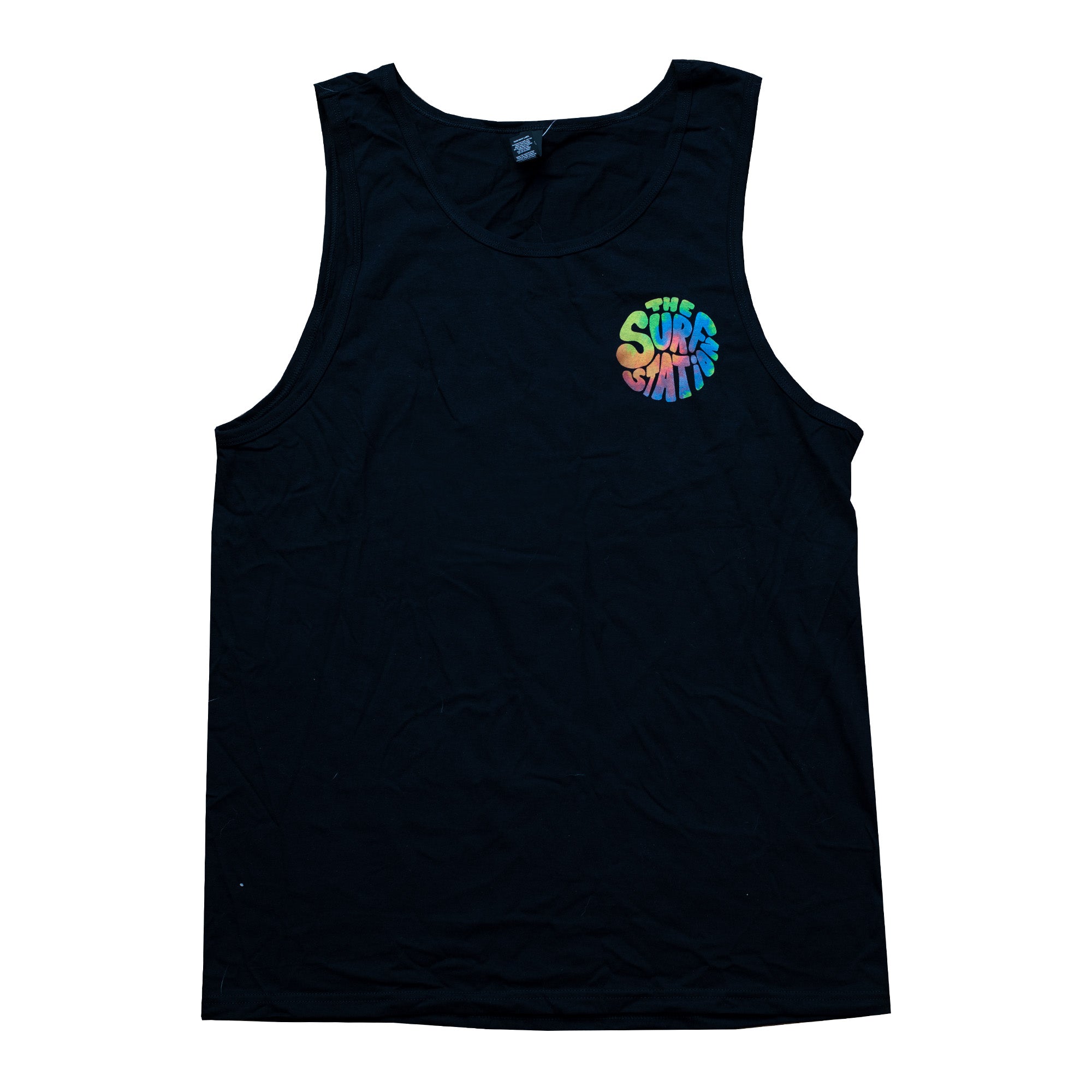 Surf Station Hippie Logo Men's Tank - Black