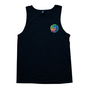 Surf Station Hippie Logo Men's Tank - Black