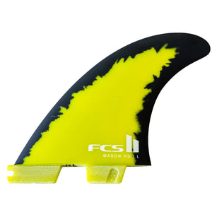 FCS II Mason Ho AirCore Small Thruster Fin Set - Black/Neon