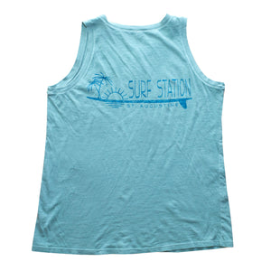 Surf Station Lady Logger Tank Top - Pale Jade