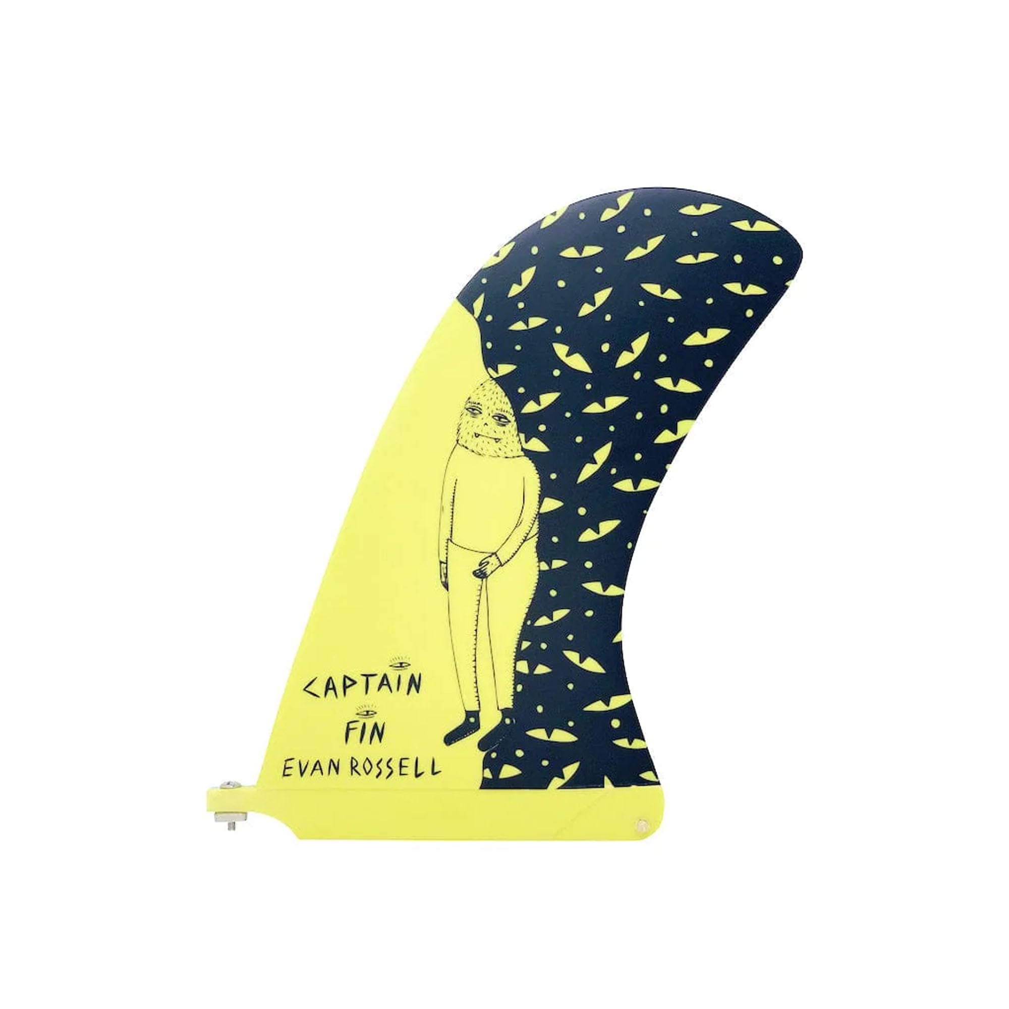 Captain Fin Co. Evan Rossell Hairy Fools 10" Longboard Fin - Yellow