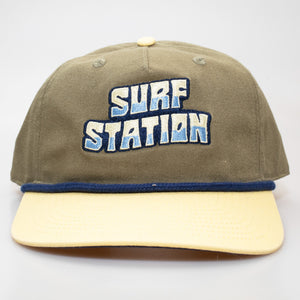 Surf Station Sea Level Men's Hat - Army Green/Yellow