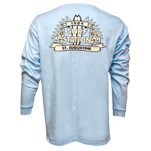 Surf Station Romanelli Lions Men's L/S Shirt - Powder Blue