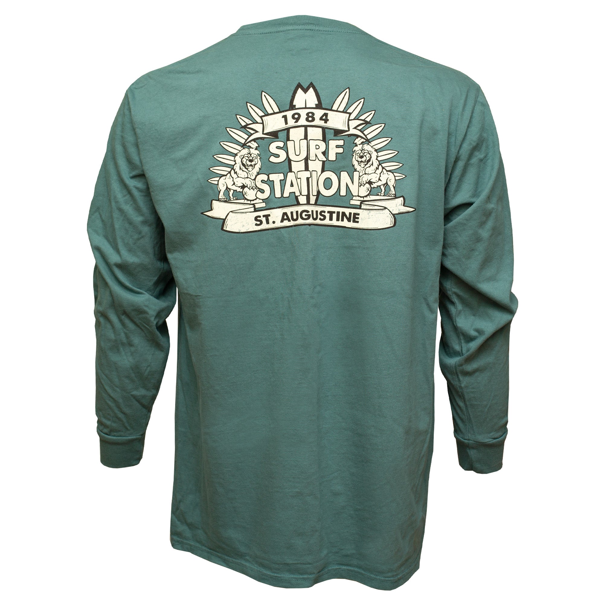 Surf Station Romanelli Lions Men's L/S Shirt - Teal