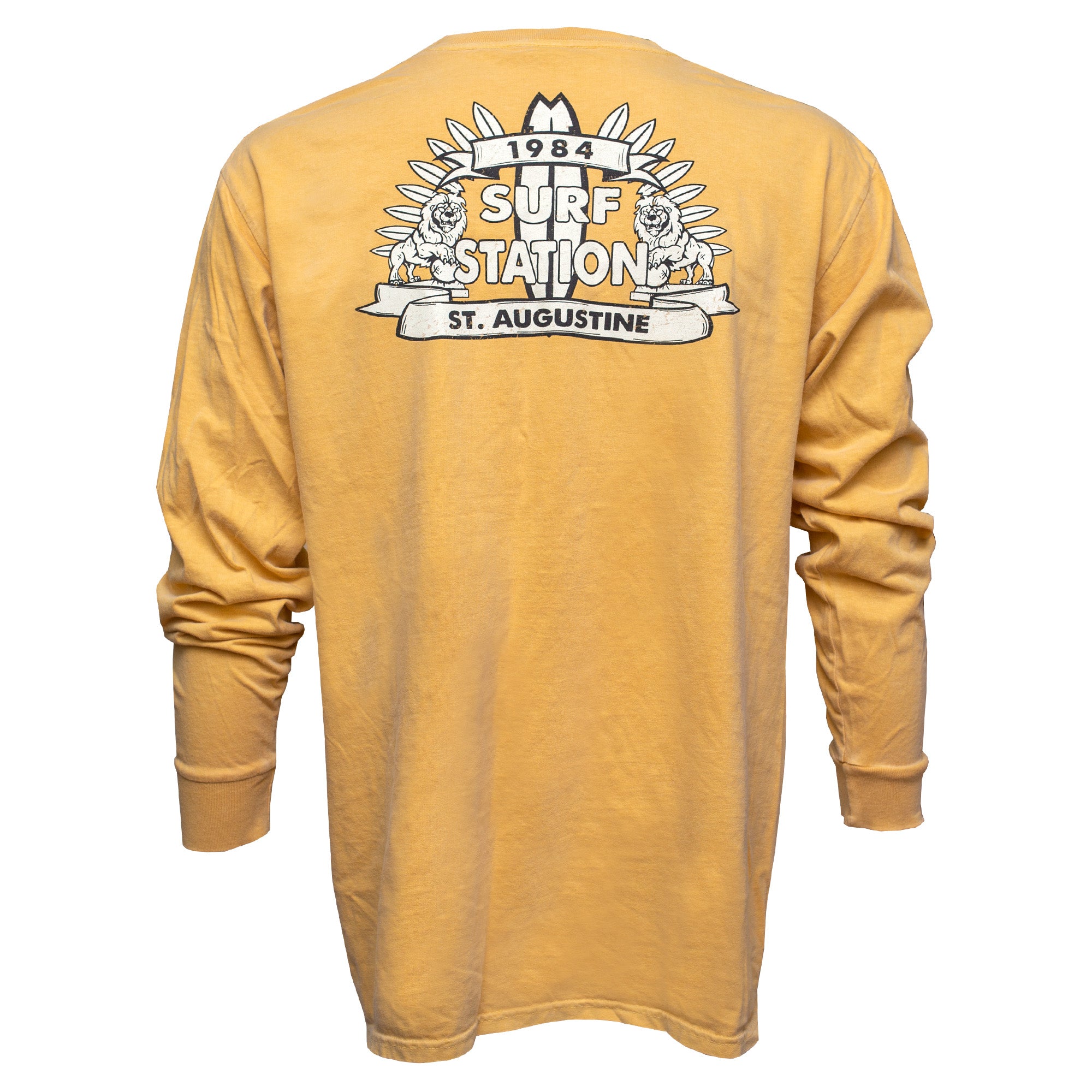 Surf Station Romanelli Lions Men's L/S Shirt - Yellow