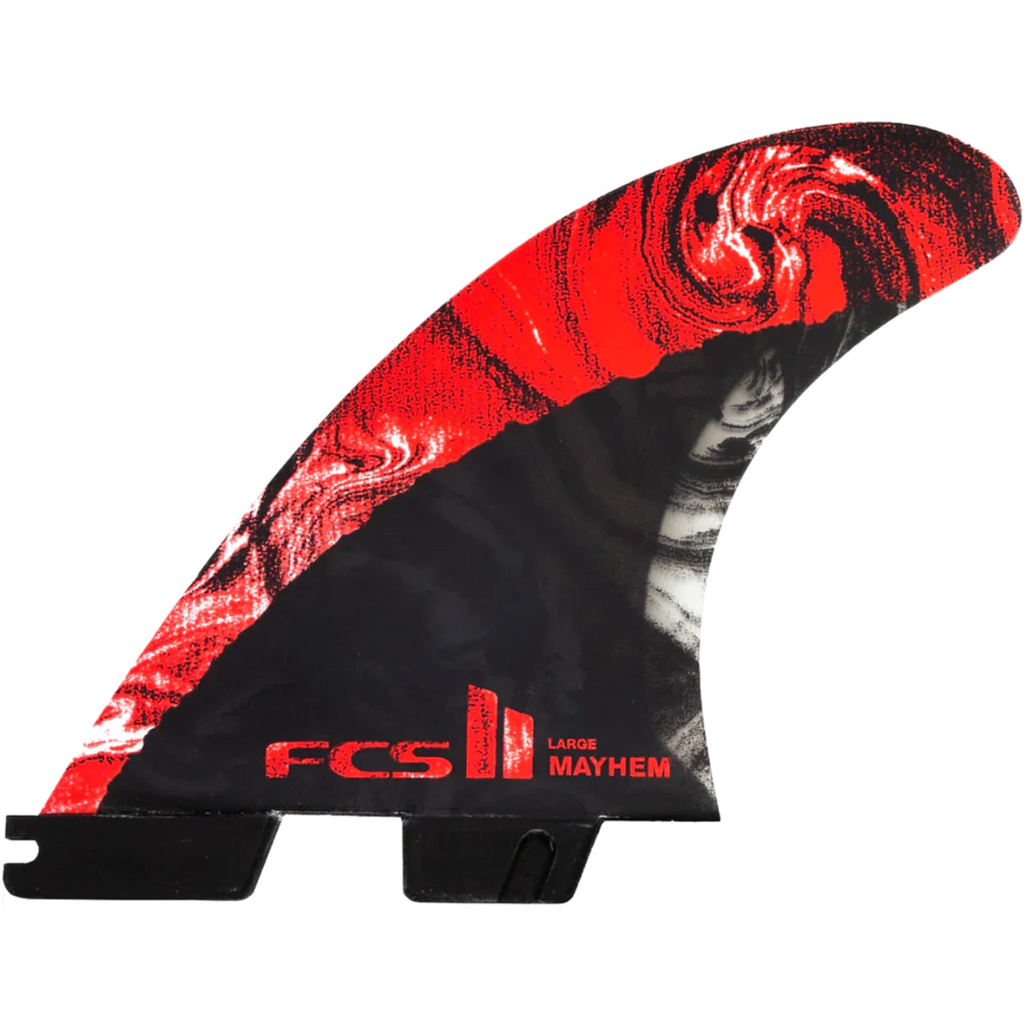 FCS II Lost MB PC Carbon Medium Tri-Quad Surfboard Fins - Red