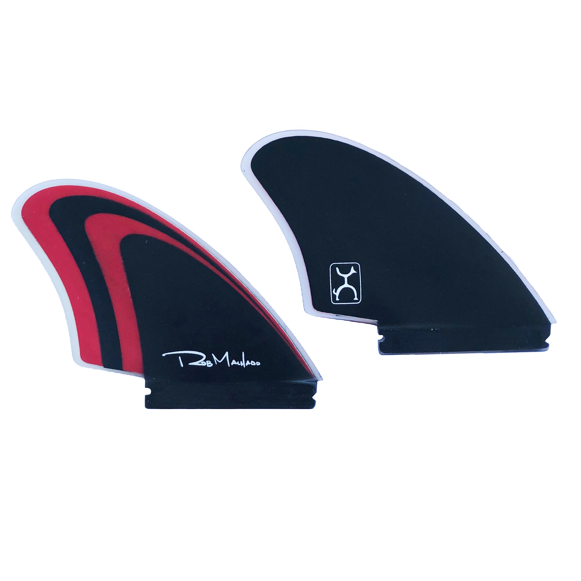 Firewire Machado Too Fish Futures Twin Surfboard Fins - Black/Red