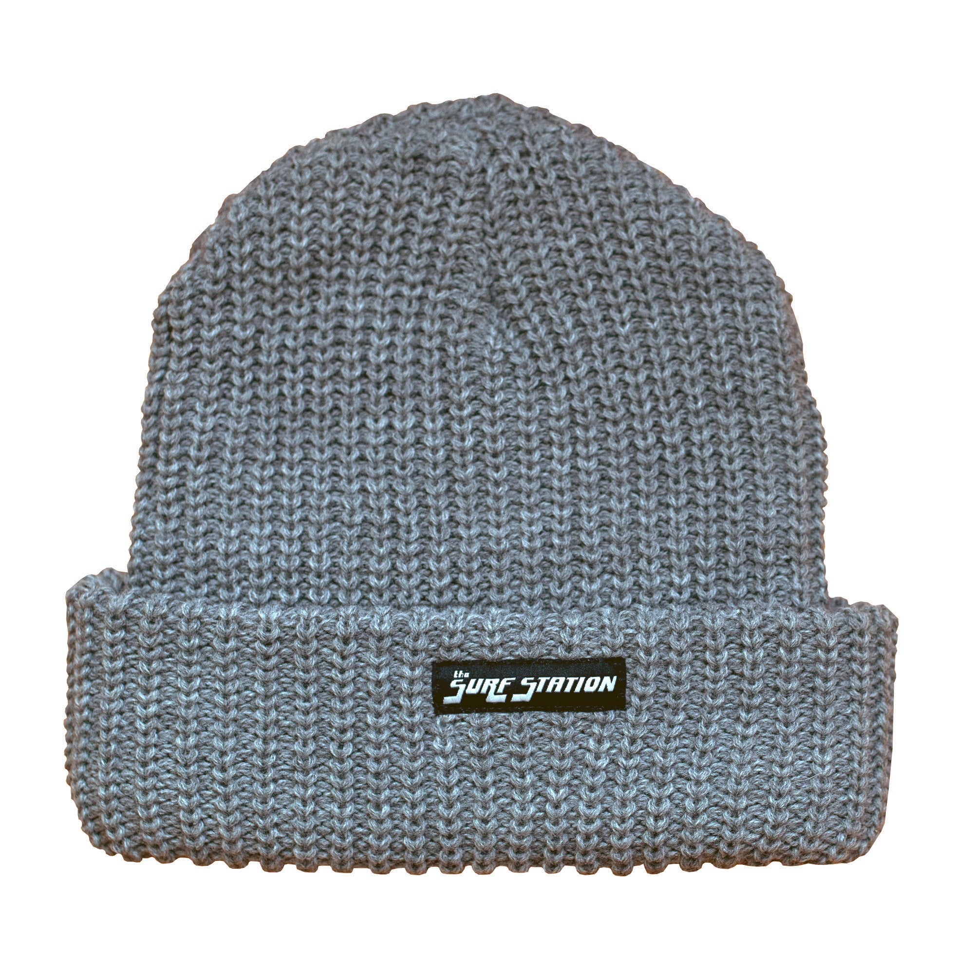 Surf Station Mechanic Knit Men's Beanie - Grey