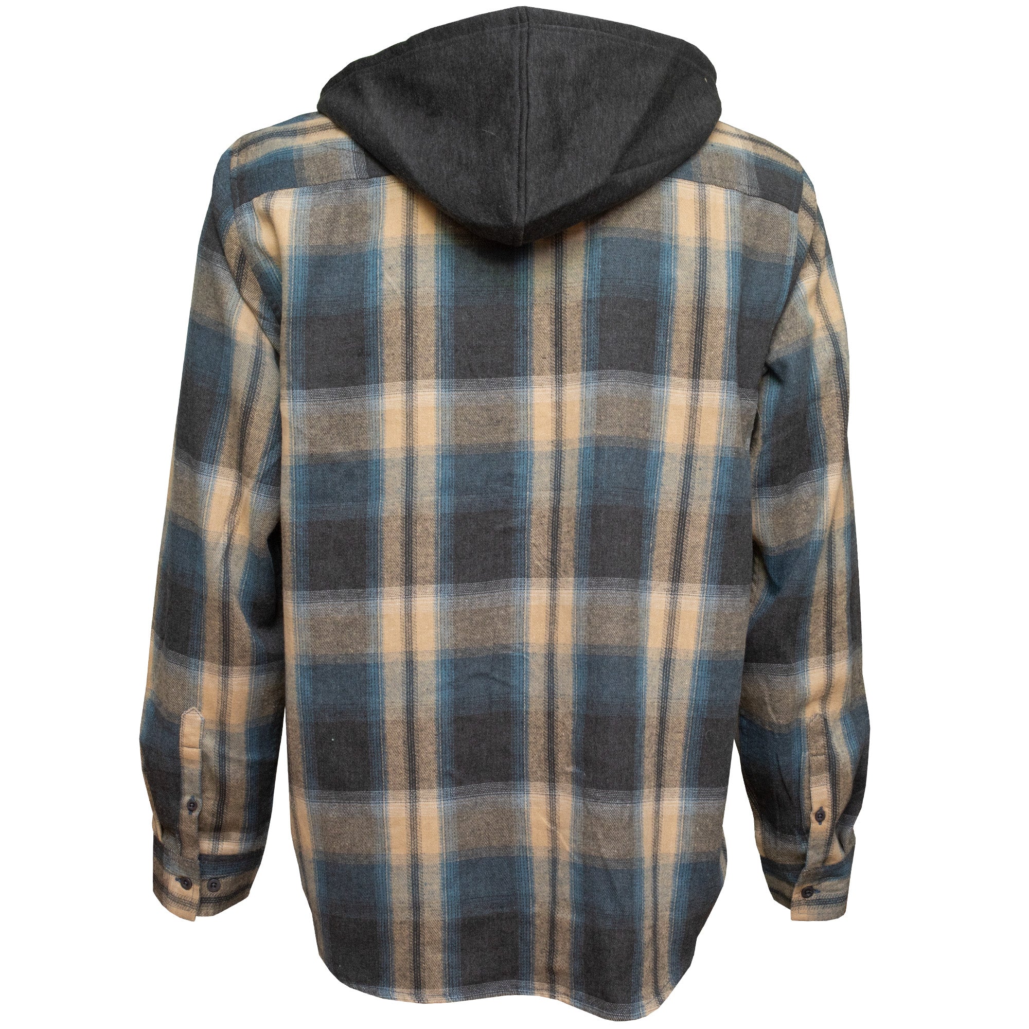 Surf Station Early Morning Hooded Men's L/S Sweater Flannel - Navy/Tan