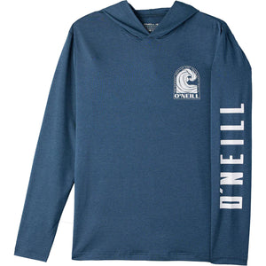 O'Neill TRVLR Upf50 Hooded Men's L/S Sun Shirt - Navy Heather