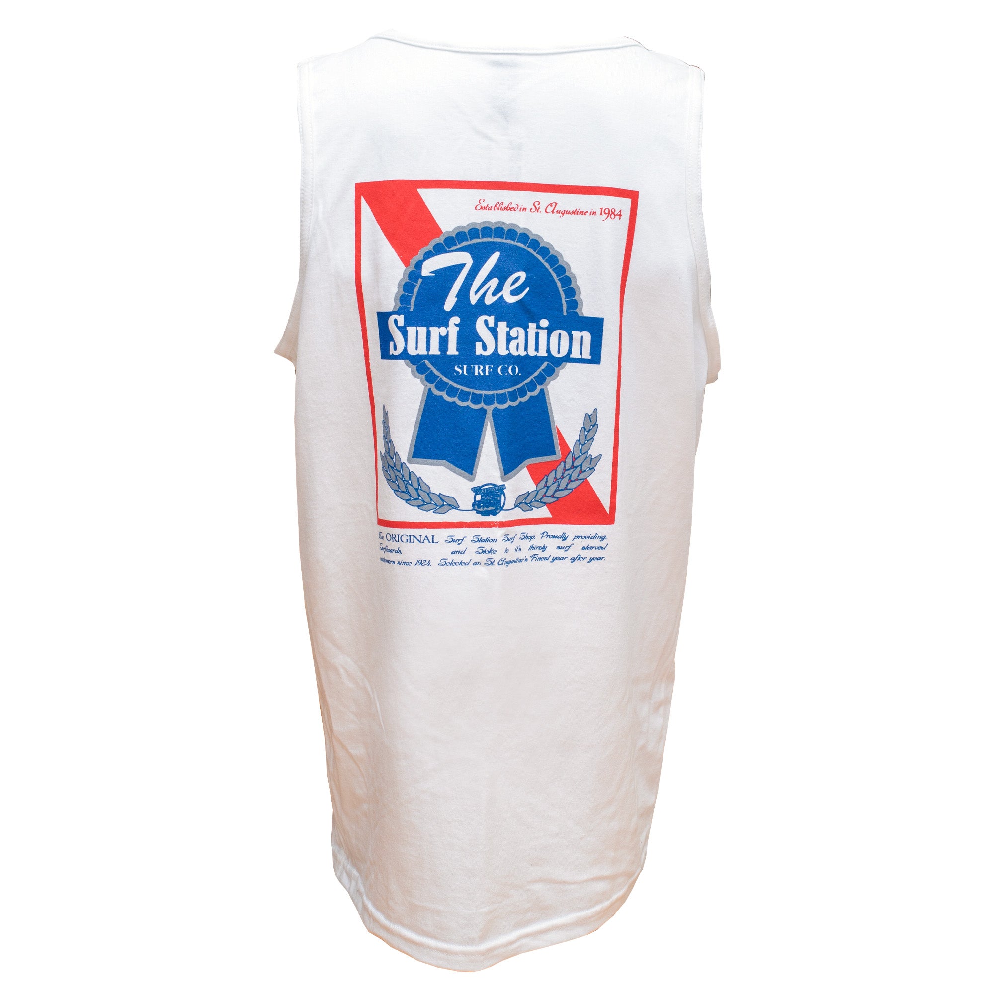 Surf Station Pabst Surf Co Men's Tank - White