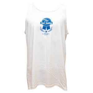 Surf Station Pabst Surf Co Men's Tank - White