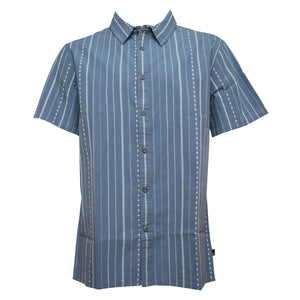 Quiksilver Pacific Stripe Men's S/S Dress Shirt - Blue