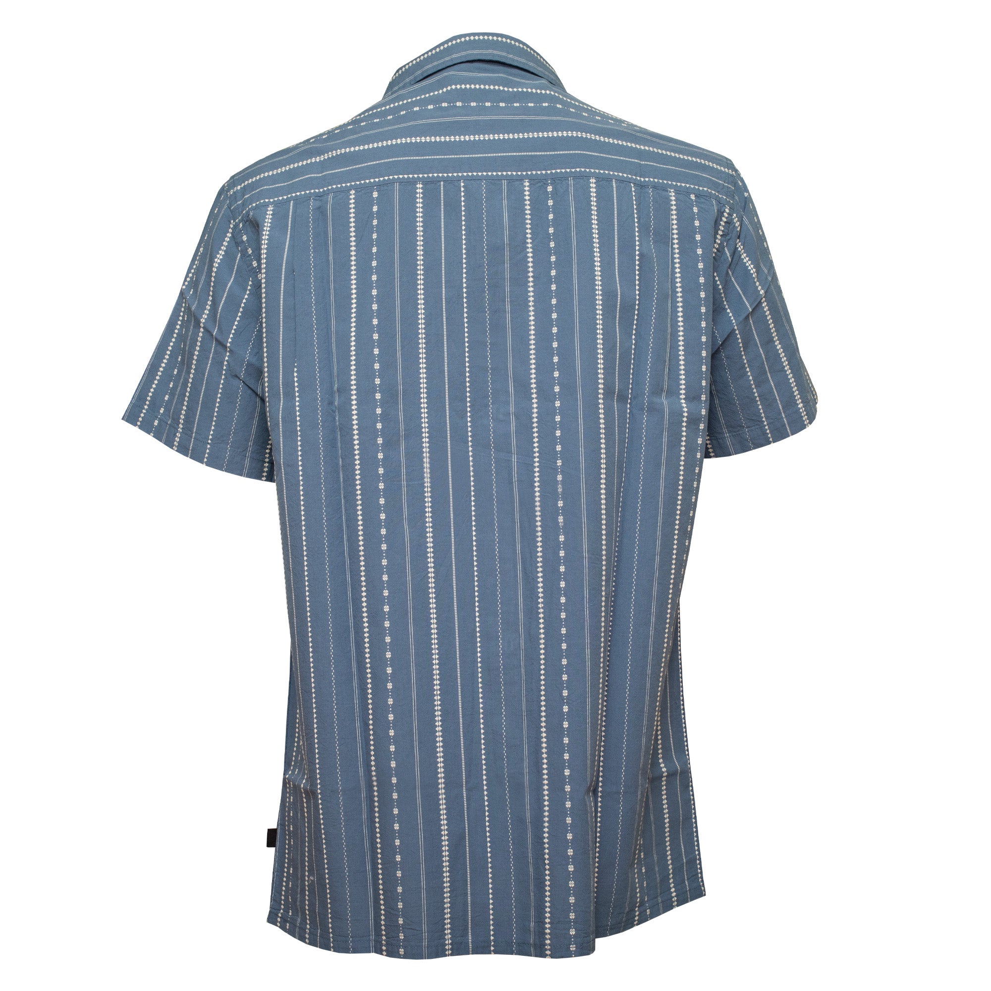 Quiksilver Pacific Stripe Men's S/S Dress Shirt - Blue