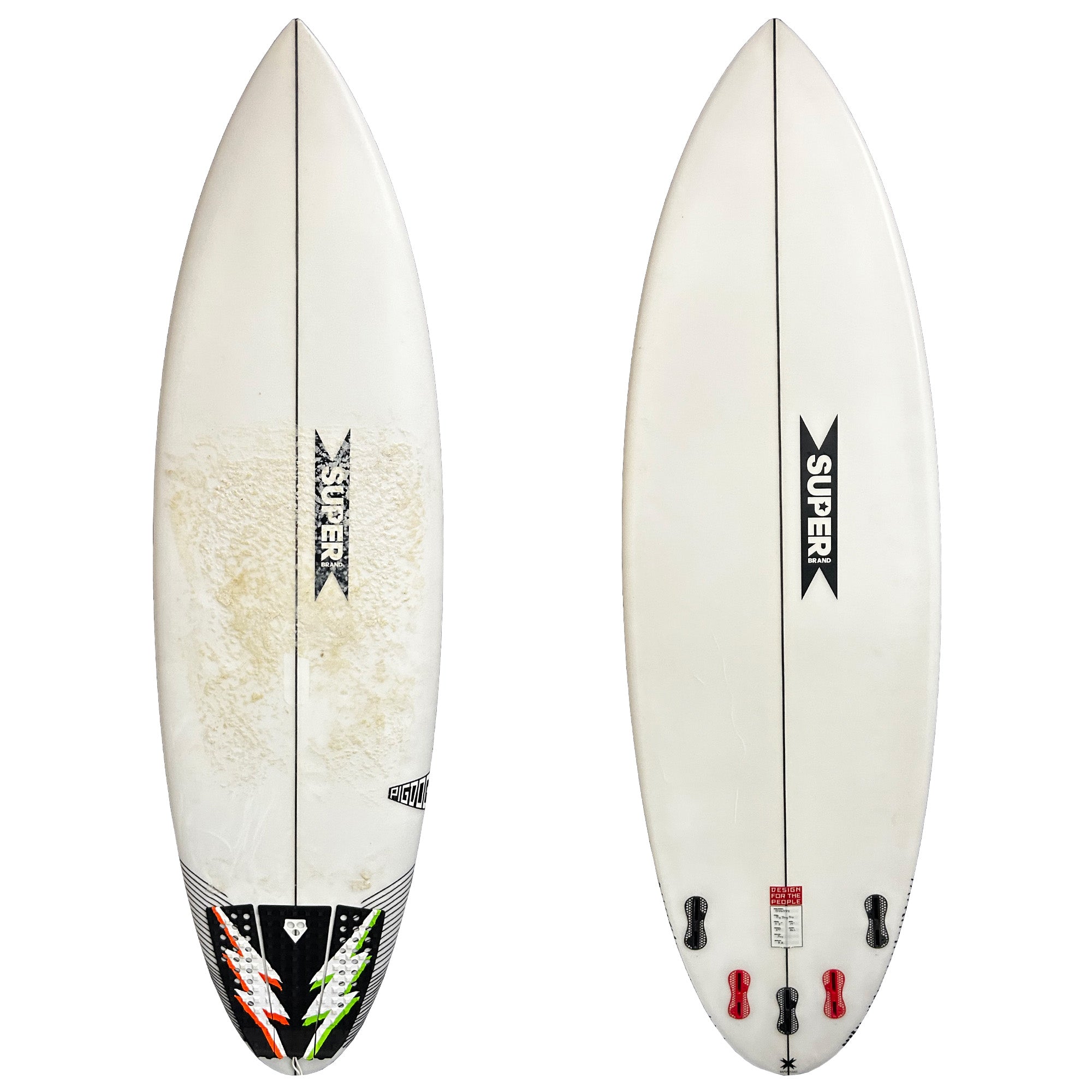 Super Brand Pig Dog Pro 5'8 Consignment Surfboard - FCS II