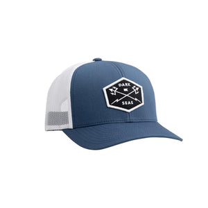 Dark Seas Progress Men's Snapback Hat - Navy/White