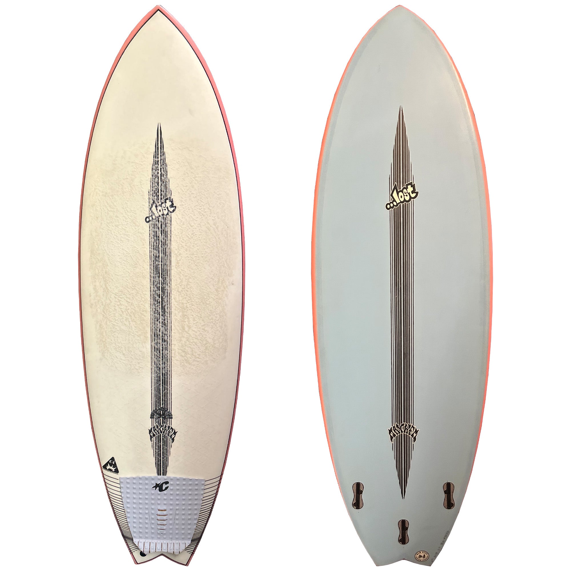 Lost Round Nose Fish '96 6' Used Surfboard - FCS II