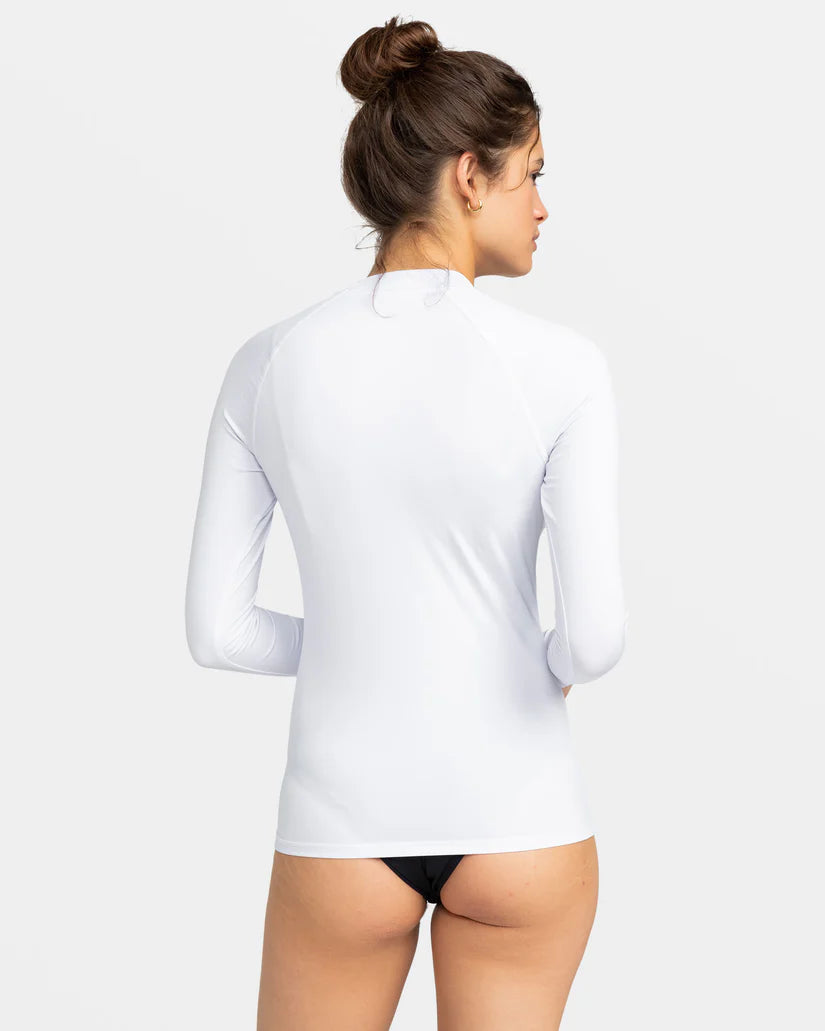 Roxy Whole Hearted Women's L/S Rashguard - Bright White