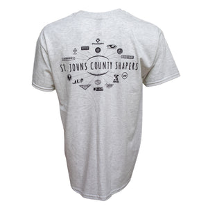 St. Johns County Shapers Men's S/S T-Shirt - Heather Grey