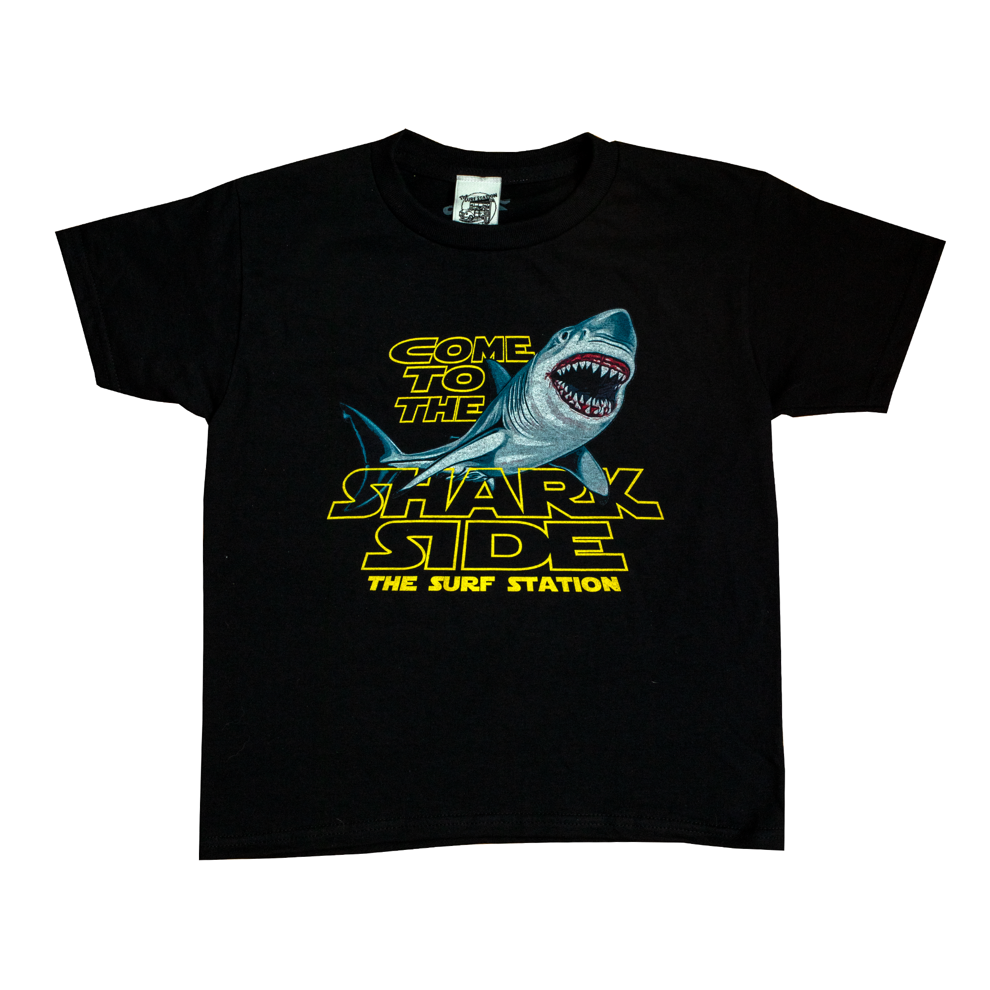 Surf Station Shark Side Youth Boys's S/S T-Shirt - Black