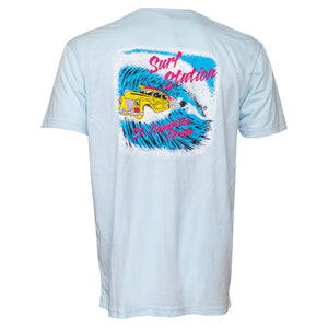 Surf Station Shooting Barrel Men's T-Shirt - Ice Blue