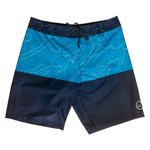 Surf Station Signal 19" Men's Boardshorts - Black/Aerial Teal